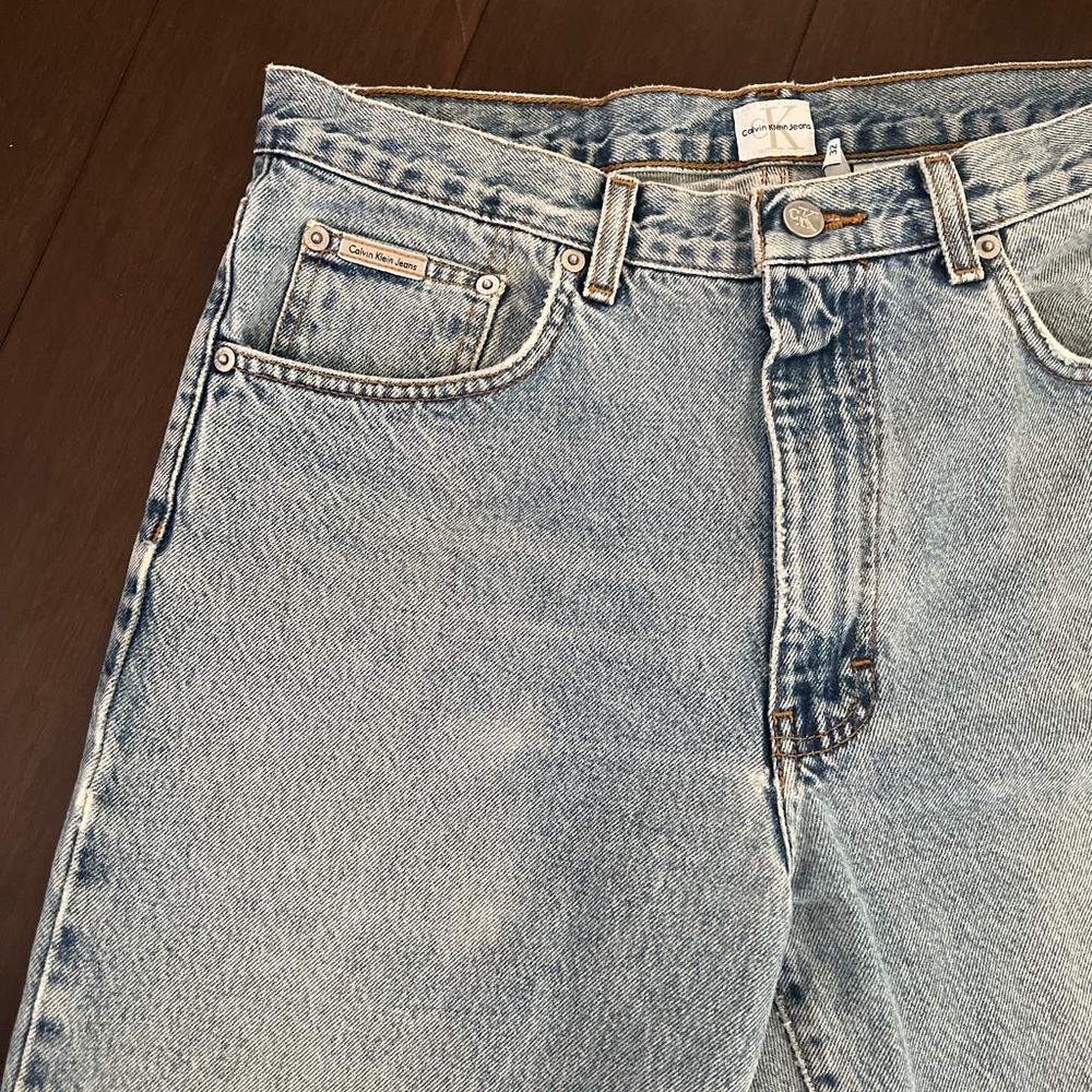 Vintage 90's Calvin Klein Jeans, Stonewash Jeans, Made in Mexico, Size 32,